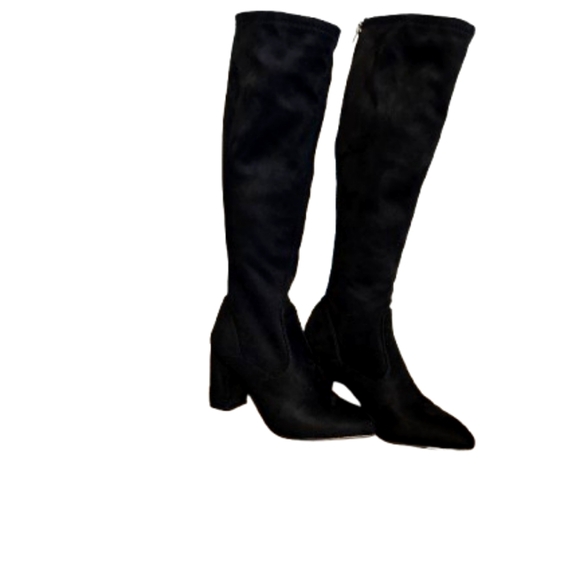π£ Franco Sarto - Katherine Block Heel Pointed Toe Knee High π’ Boots 6 - Suede - Picture 6 of 9